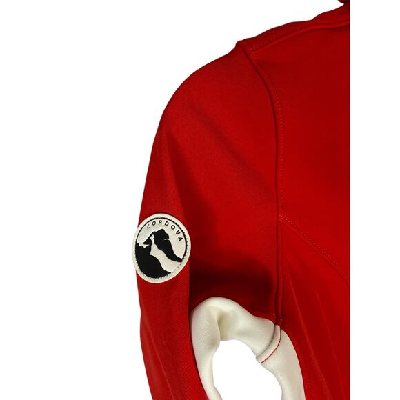 Cordova Ski Suit Snowboarding Waterproof Zip Front Belted Firey Red White Size S - Picture 6 of 16